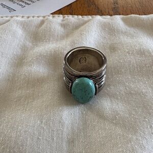 Premier Designs Silver Ring with Turquoise Accent